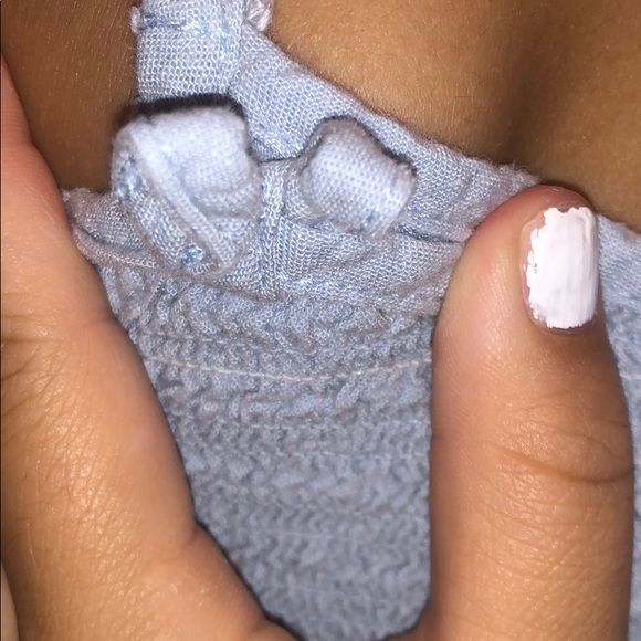 brandy melville light blue ruffle tank - Picture 4 of 5